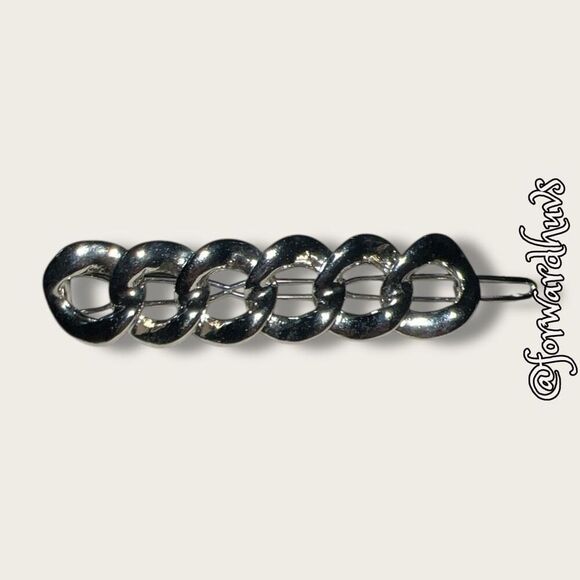 Bundle Sale 3 for $15 | Silver Tone Hair Barrette – 3 Inches - Picture 1 of 5